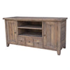 Close-up perspective focusing on the high-quality joinery and the natural character of the reclaimed wood tabletop and frame