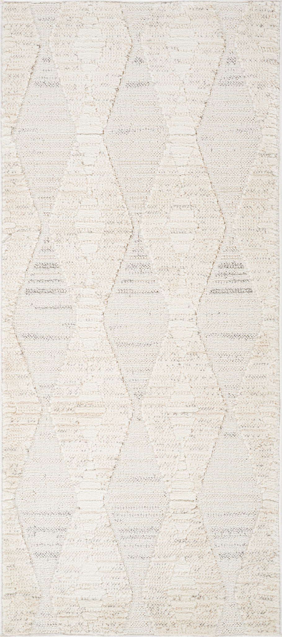 Tulum Cream Tribal Diamond Area Rug