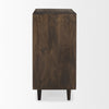 Side profile of the dark wood Tucker cabinet showing minimalist silhouette