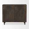 Front view of Tucker 2 door accent cabinet in a rich dark wood finish