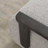 Close-up of textured cream upholstery fabric on Tyra accent chair