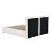 Rear view highlighting the fully finished upholstered back panels and the sturdy integrated leg design