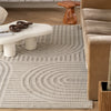 Utopia Grey Modern Wavy Lines Area Rug