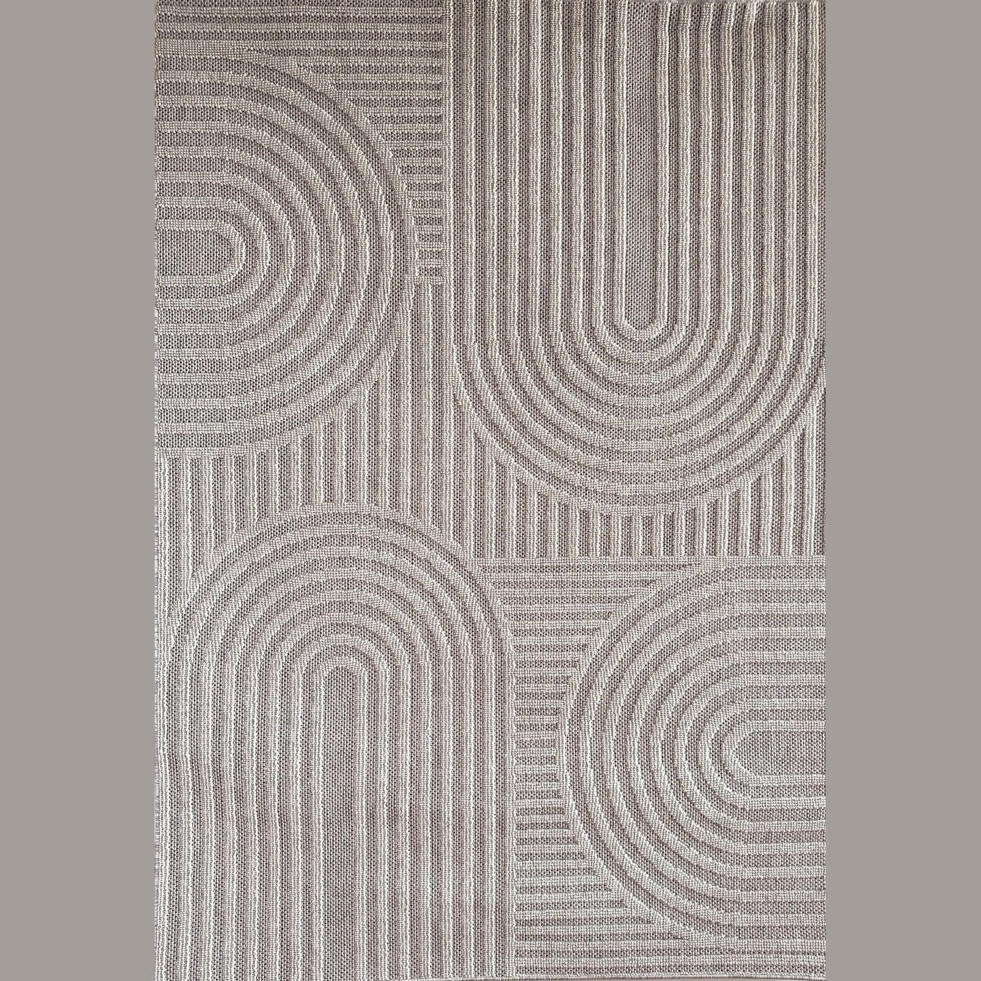 Utopia Grey Geometric Modern Area Rug – 5' x 8'