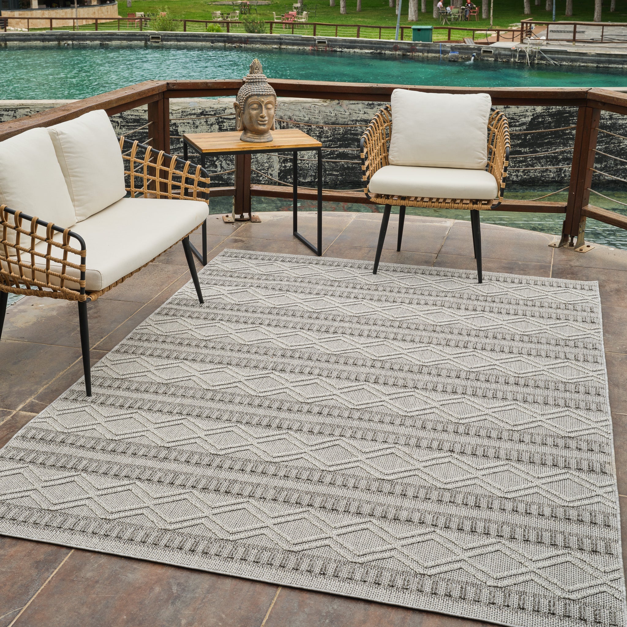 Utopia Beige Abstract Textured Area Rug-thumbmail-6