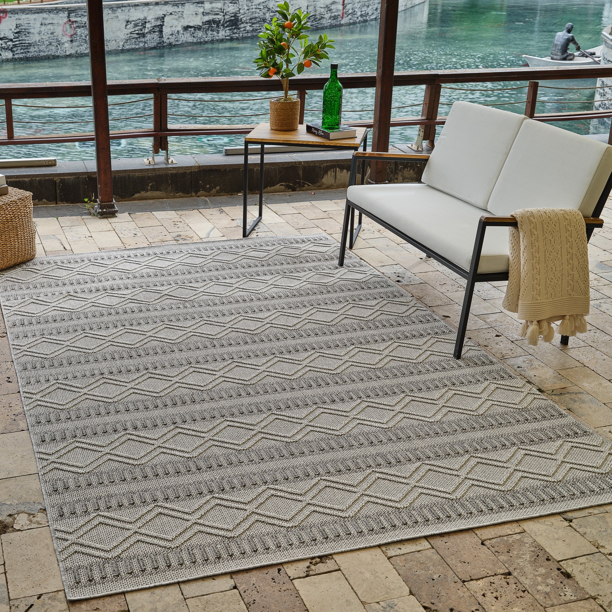 Utopia Beige Abstract Textured Area Rug-thumbmail-7