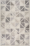 Valencia White Geometric Modern Area Rug – 5' x 8'