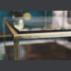 Wide lifestyle view of the Venus coffee table paired with a light-colored rug and modern sofa in a well-lit living area