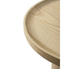 Detailed side profile highlighting the seamless connection between the thick tray top and the sturdy cylindrical base