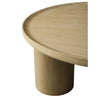 Close-up shot focusing on the raised rim of the tray-style top and the smooth natural wood texture