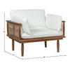 Vineyard outdoor club chair with dimensions