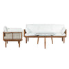 Vineyard outdoor club chair teak frame back view