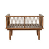 Vineyard outdoor club chair teak frame front view