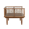 Vineyard outdoor club chair teak frame side view