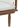 Vineyard outdoor club chair with teak frame rear angled view