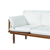 Close-up of outdoor seat cushions on Vineyard outdoor sofa in weather-resistant olefin fabric
