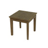 Close-up shot focusing on the interior angle and natural wood texture of the cantilevered table joints