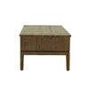 Side view highlighting the depth and the balanced proportions of the lift-top mechanism and lower shelf