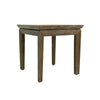 Rear view showing the smooth solid wood panel and vertical grain of the West side table frame