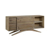 Front view with all drawers and side cabinet doors open to reveal spacious internal shelving and smooth gliding hardware