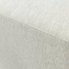 Macro view of the white multi-tonal textured upholstery used for the Romer collection