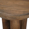 Side profile view emphasizing the balanced proportions and the rich warm tones of the natural wood finish