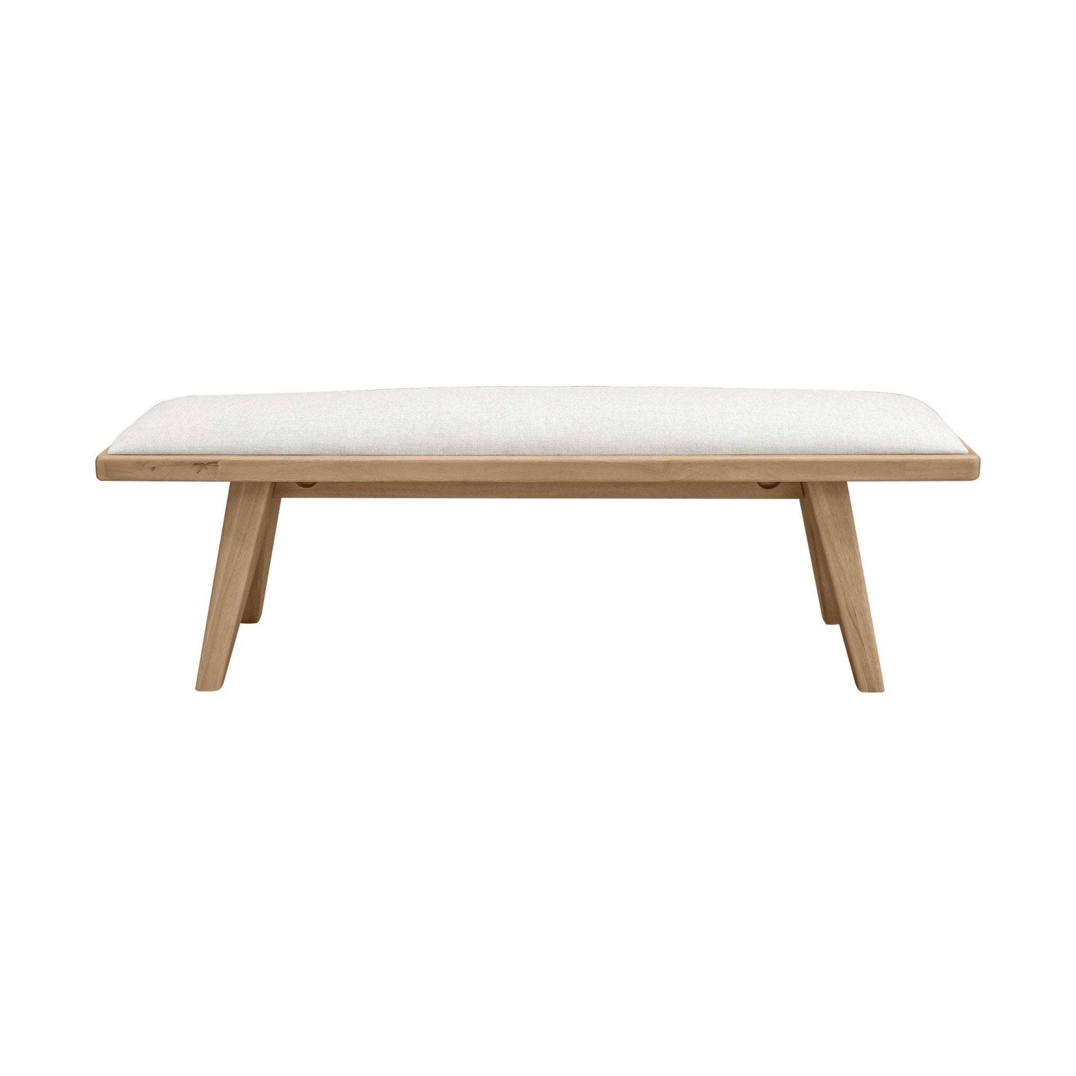 Nettie Upholstered Bench in Ginger and Natural Linen-thumbmail-1