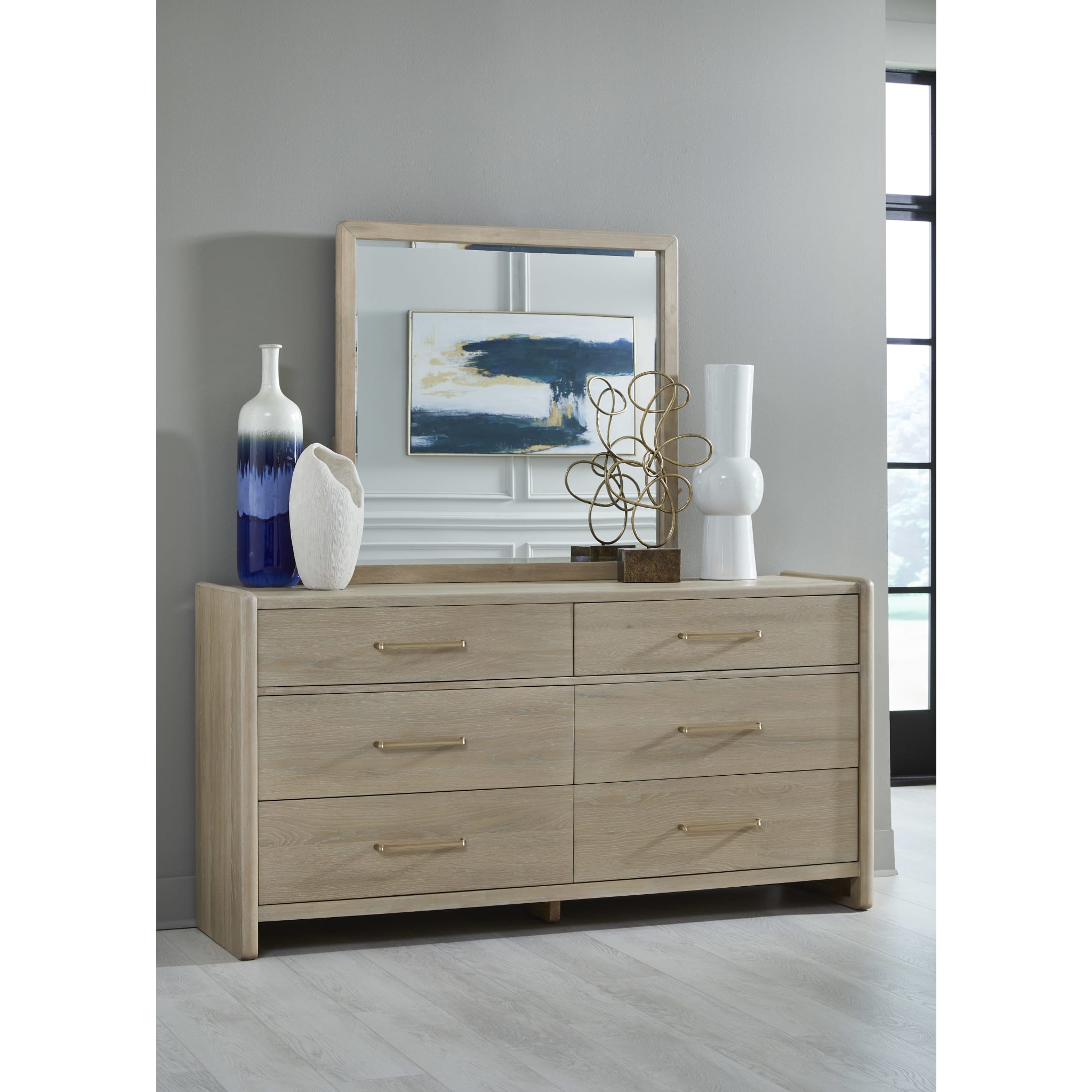 Bjorn Beveled Glass Wall or Dresser Mirror in Chai-thumbmail-4