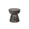 Side perspective view showcasing the seamless curved transition between the top basin and the wide conical base
