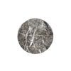 Direct overhead shot focusing on the dense and intricate white crystalline veining characteristic of high-quality charcoal marble