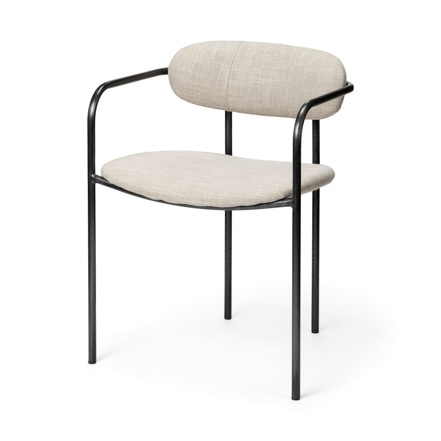 Beige Fabric | Gray Metal_0