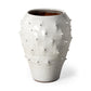 Julian Glossy White Ceramic Spoked Vase