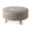 Dark Gray Wool | Brown Wood_0