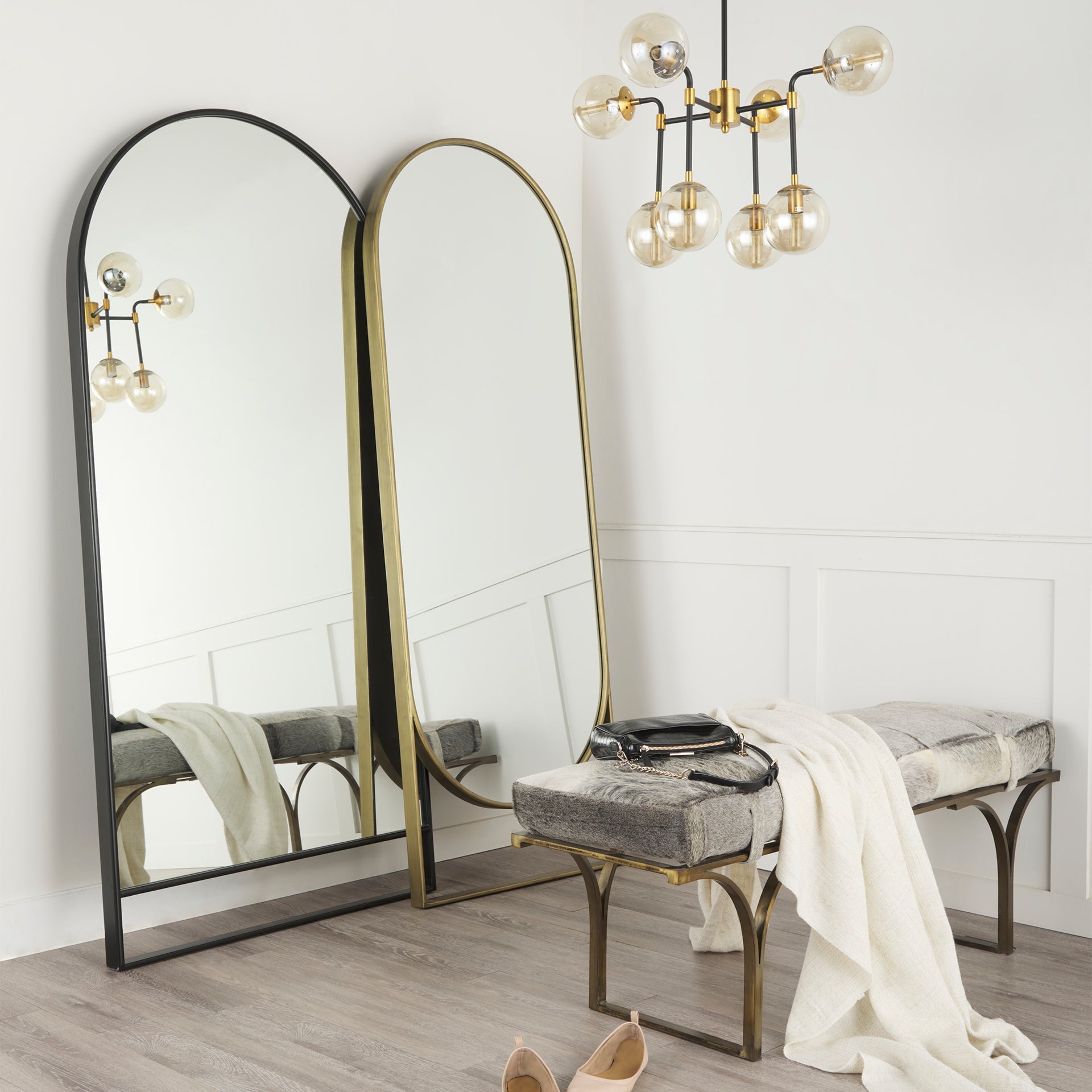 Black Metal | Sadie Floor Mirror