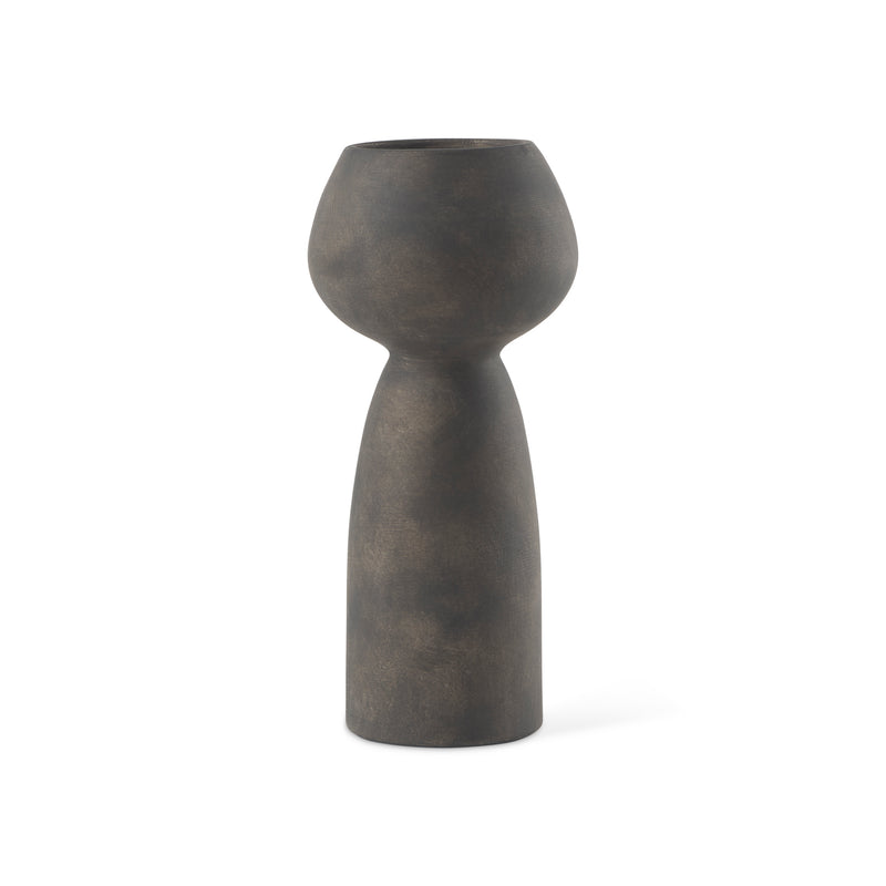 Kaz Earthy Brown Ceramic Vase