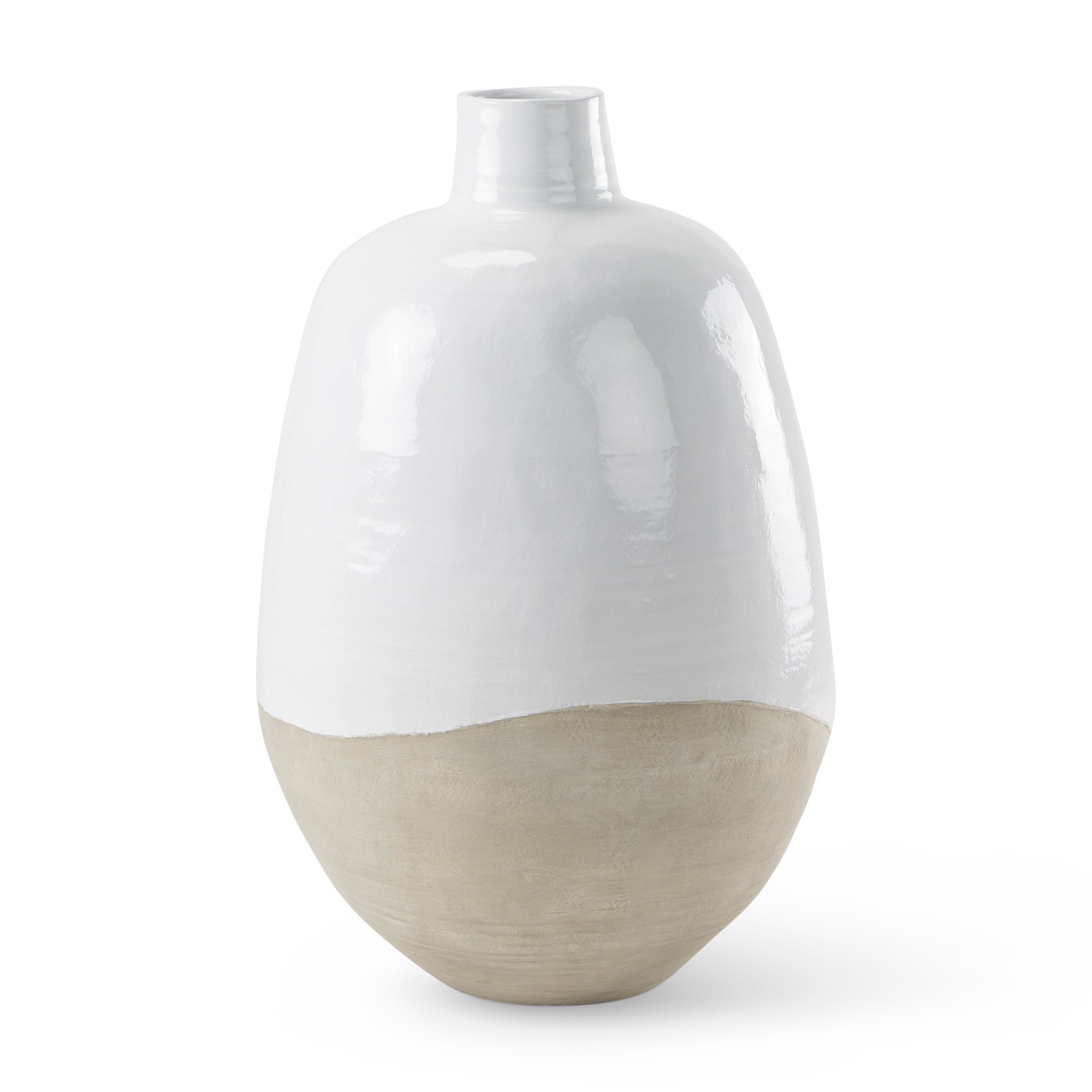 White and Beige Ceramic | 31.9H_0