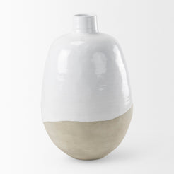 White and Beige Ceramic | 31.9H_1