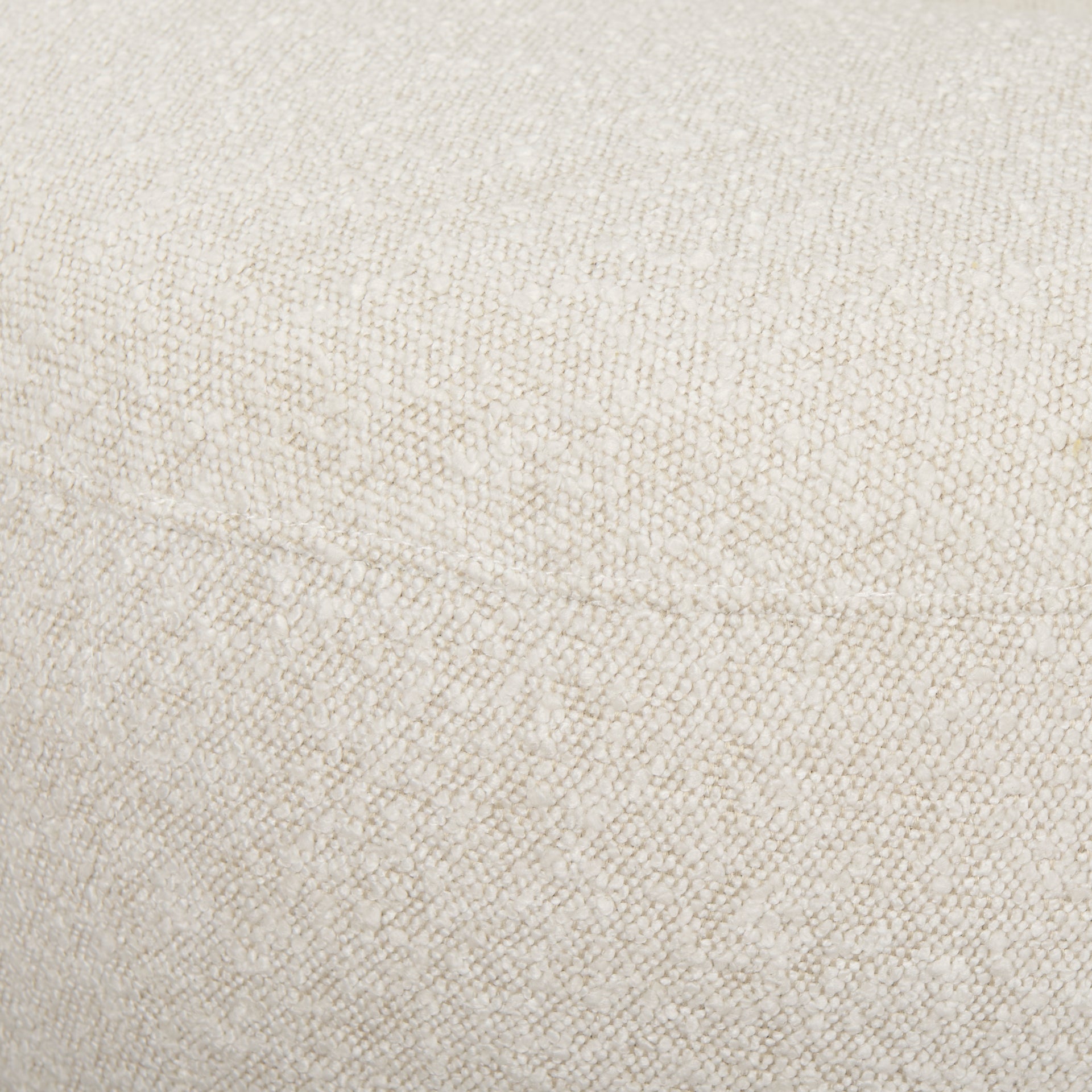 Front view of the Beverly high-back accent chair in oatmeal bouclé fabric with a sculptural pebble silhouette.