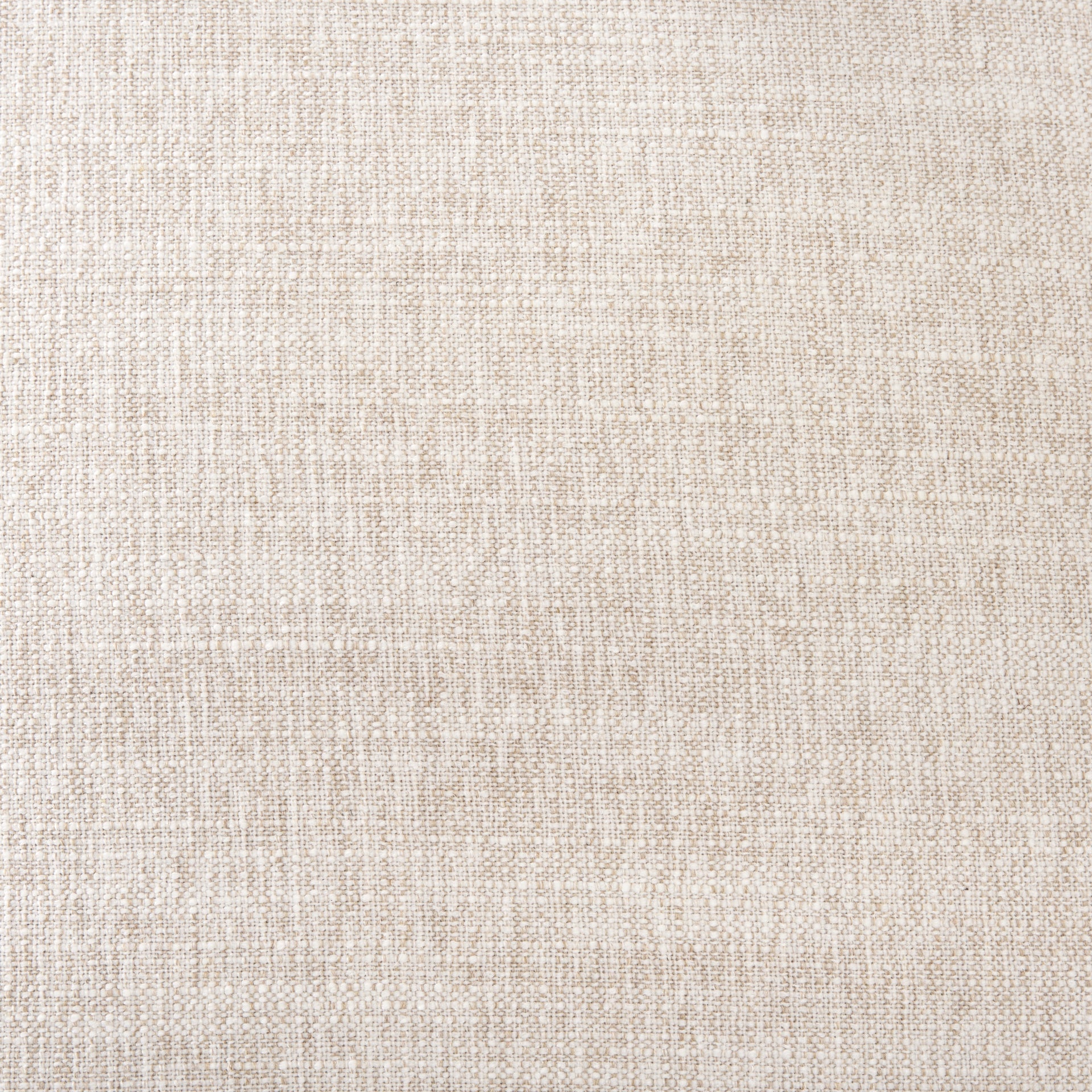 Front view of the Nico Accent Chair featuring oatmeal-colored textured fabric and dark-stained tapered wood legs