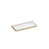 Textured Rectangular Tray w/ Jagged Gold Rim