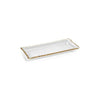 Textured Rectangular Tray w/ Jagged Gold Rim