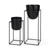 BUMBLE (SET OF 2) 12L X 12W X 32H BLACK PLANT STANDS