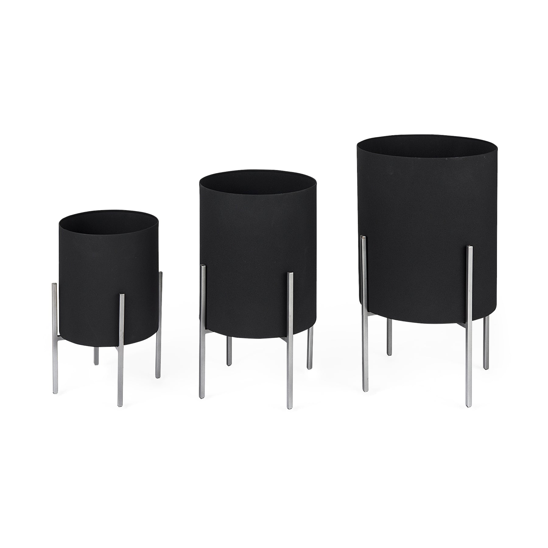 CLAYPOOLE (SET OF 3) BLACK PLANT STANDS
