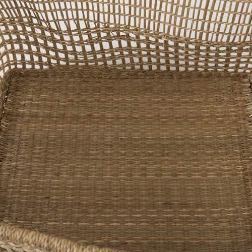 Bellisa 18.5L x 14.6W x 11.0H (Set of 2) Medium Brown Seagrass Rectangular Basket W/ Handles