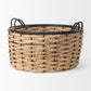 Braelyn 17.3L x 17.3W x 10.6H Set of Two Woven W/ Metal Detail Round Baskets