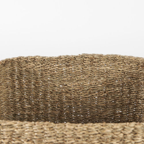 Copenhagen 15.7L x 15.7W x 15.7H (Set of 3) Medium Brown Square Twisted Seagrass Square Basket-thumbmail-5