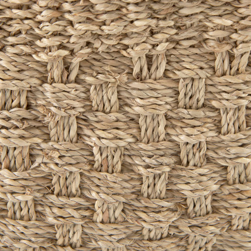 Emra 17.3L x 11.8W x 7.9H (Set of 3) Light Brown Seagrass Rectangular Basket W/ Handles-thumbmail-6