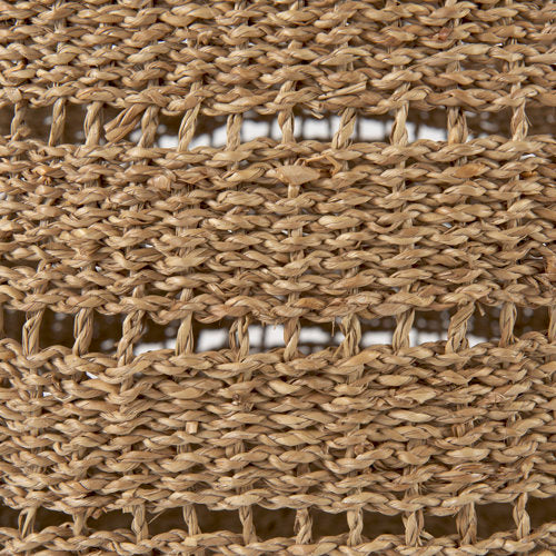 Hayes 17.7L x 17.7W x 11.8H (Set of 2) Medium Brown Seagrass Round Basket with Stripe Pattern-thumbmail-5