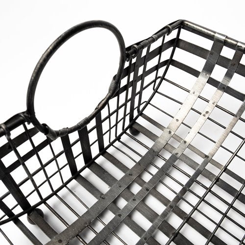 Kenneth (Set of 2) 24L x 12W Gray Metal Baskets-thumbmail-5