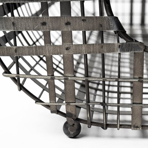 Kenneth (Set of 2) 24L x 12W Gray Metal Baskets-thumbmail-6